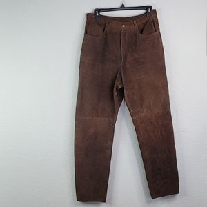 Melanzana Leather High Waisted Fully Lined Pants Size 12